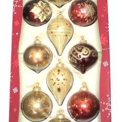 Kirkland Hand Decorated Glass Ornaments (10 Pack)
