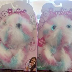 New Interactive Pomsies Christmas Peppermint Both$10