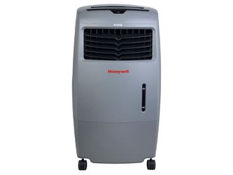 NEW! HONEYWELL Indoor/Outdoor Evaporative Air Cooler, 500 CFM – 6.6 Gallon Tank, Gray Model #CO25AE