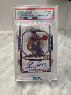 2022 Panini Flawless Robert Horry Lakers Legendary Scripts Auto  /3 PSA 9
