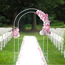 7.2FT Metal Wedding Arch with Base Balloon Arch Backdrop