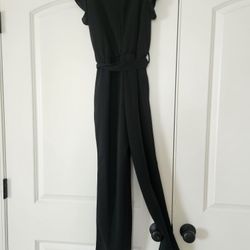 Girls Size 10 Brand Nee Jumpsuit Black Never Wore Zip Up In The Back 