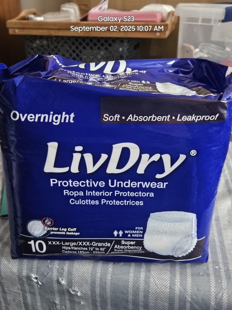LivDry Overnight Protective Adult Pullups