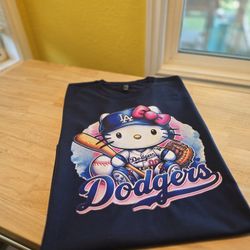 Dodgers Baseball Hellokitty  Tee-shirt Xl