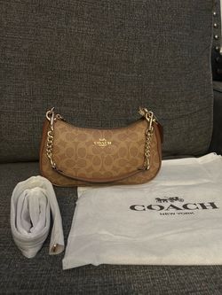 Coach Signature Shoulder Bag with Dust Bag