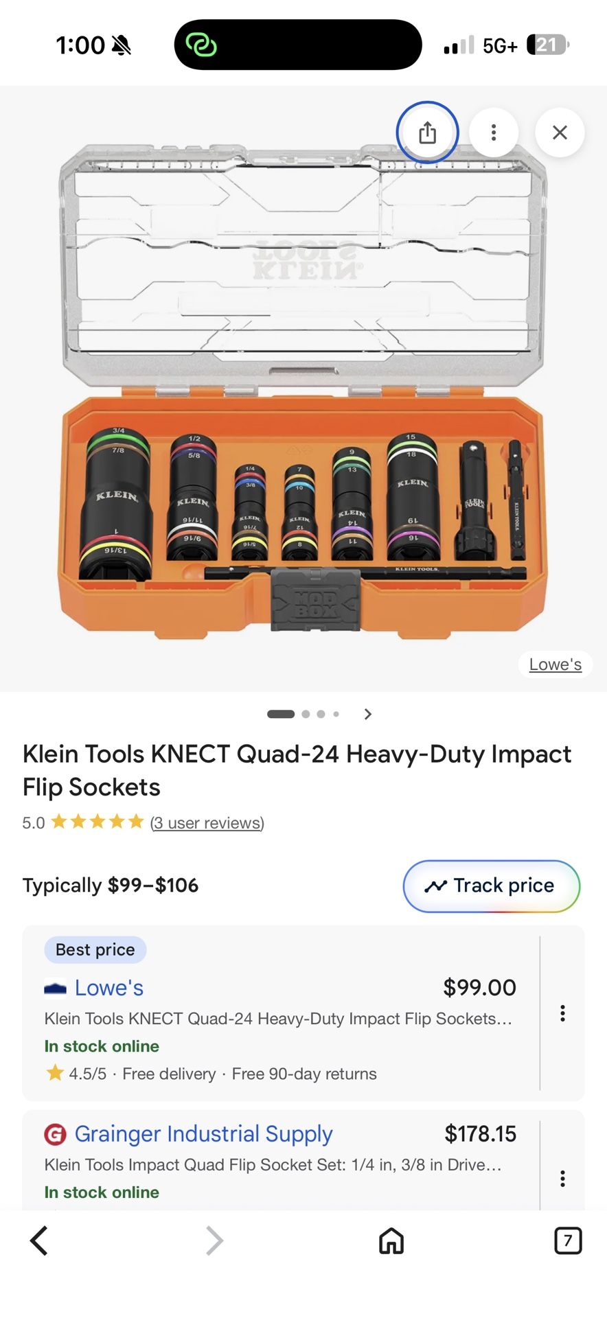 Klein Tools KNECT Quad-24 Heavy-Duty Impact Flip Socket 
