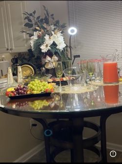 Brown Wooden Bistro Table