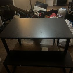 Black table w/ Benches