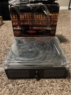Vinyl Record Player Wireless Turntable With Built-In Speakers And USB Belt-Driven Vintage Phonograph Record Player 3 Speed For Entertainment And Home 