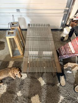 Coffee Table with glass top