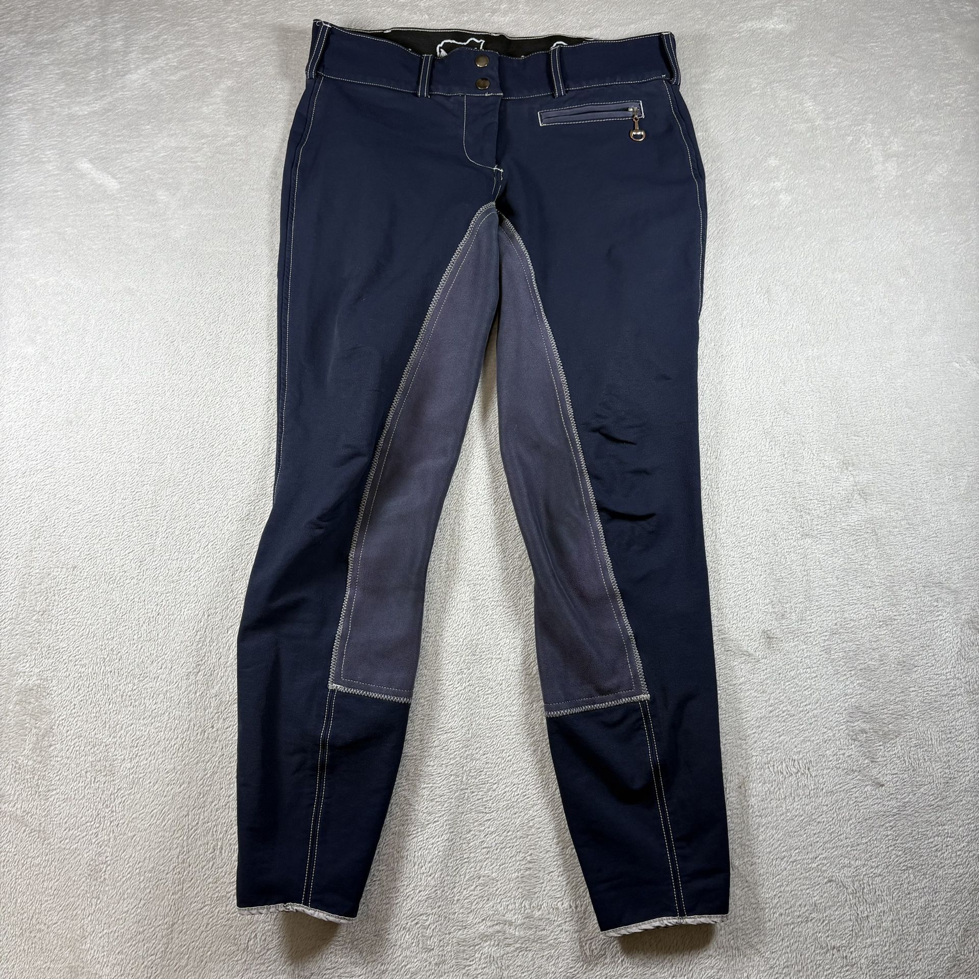 Goode Rider Breeches Womens 30L Blue Full Seat Pants Riding #3167