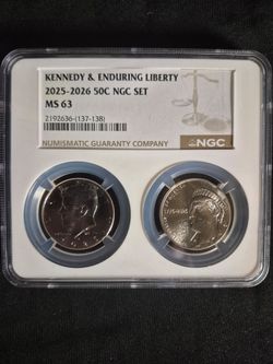 Kennedy & Enduring Liberty 2025-2026 50C NGC MS63 Set