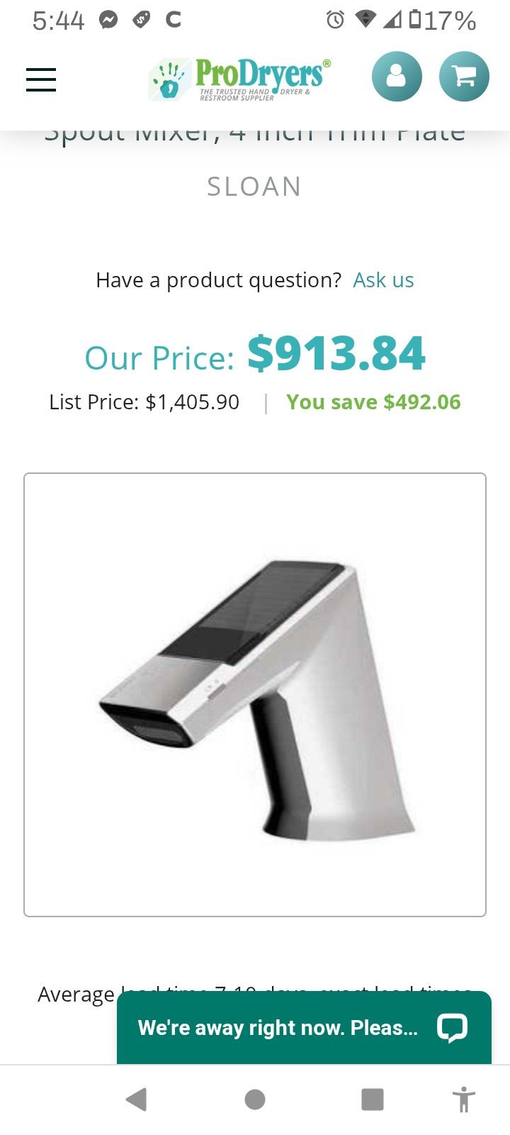 Sloan Basys faucet