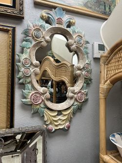 Beautiful Wood Ornate Mirror