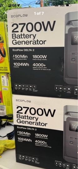 Portable Power Station DELTA 2, 1024Wh LiFePO4 (LFP) Battery, 1800W AC/100W USB-C Output, Solar Generator (Solar Panel