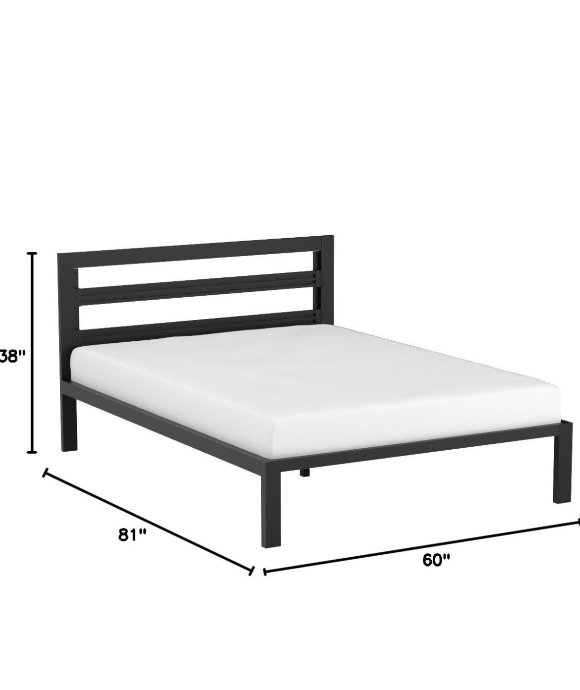 6/29/25 Storage Cleanout - black Queen Metal Bedframe