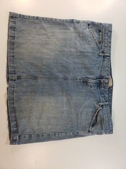 Size 18 LEI Jean Demin Cotton Stretch Mini Skirt