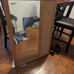 Mirror With Cork Board 