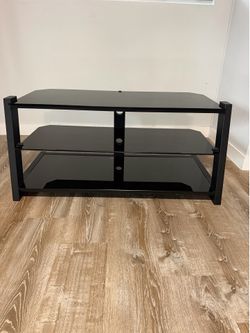 Modern Black Glass TV Stand