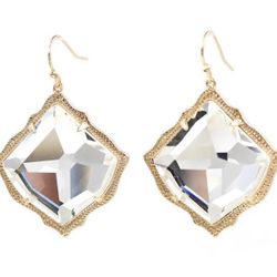 Kendra Scott look 14k gold plated dangle earrings