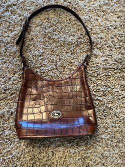 Dooney&Bourke Brown Leather Crocodile Handbag