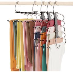Multi-Tier Metal Pants Hangers Set