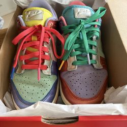 Nike Dunk Low Purple Pulse/Silver/Sunset Pulse Sample Womens Size 8.5