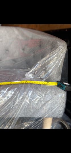 Curved grey chair