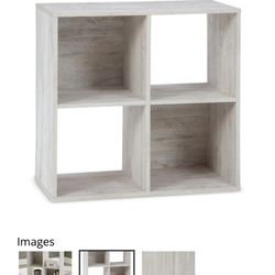 White Wash Cube Shelf