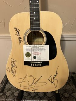 U2 Autographed Acoustic Guitar With COAi in