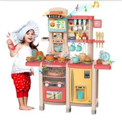 Kids Kitchen Playset Little Chef Play Kitchen Set Children Pretend Play Cook Toys