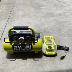 Ryobi Cordless Air Compressor With Battery And Charger 