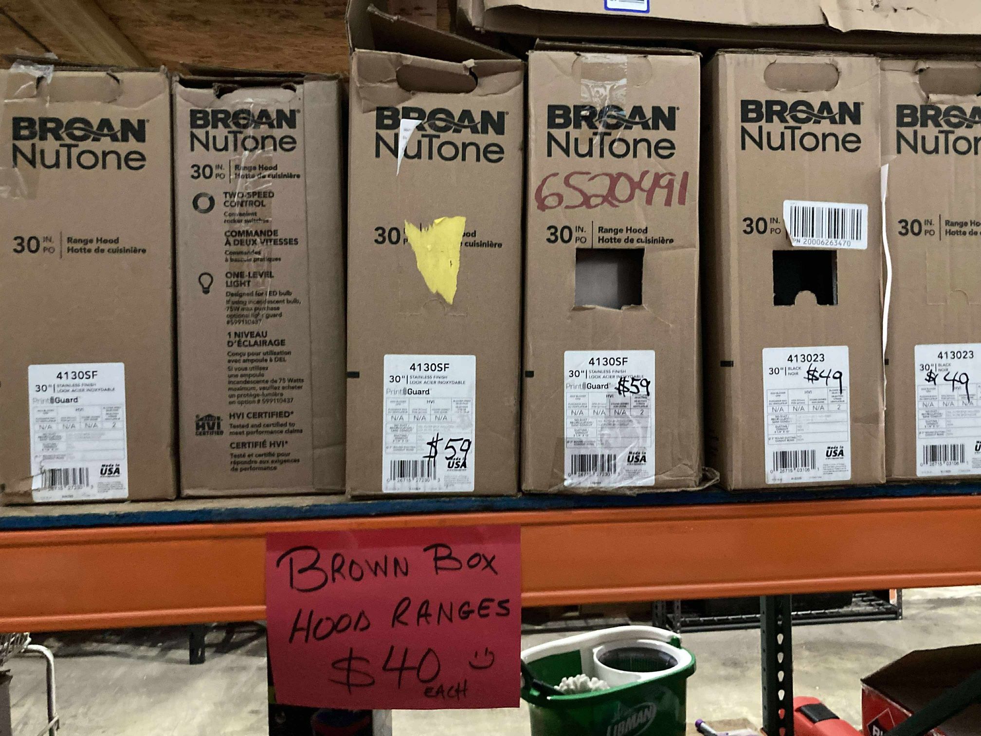 Brown Box Under Cabinet Range Hoods - $40 Each