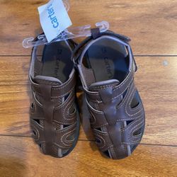 New Boys Carter’s Sz 12 Sandals Leather Brown