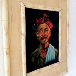 Large Velvet canvas framed painting