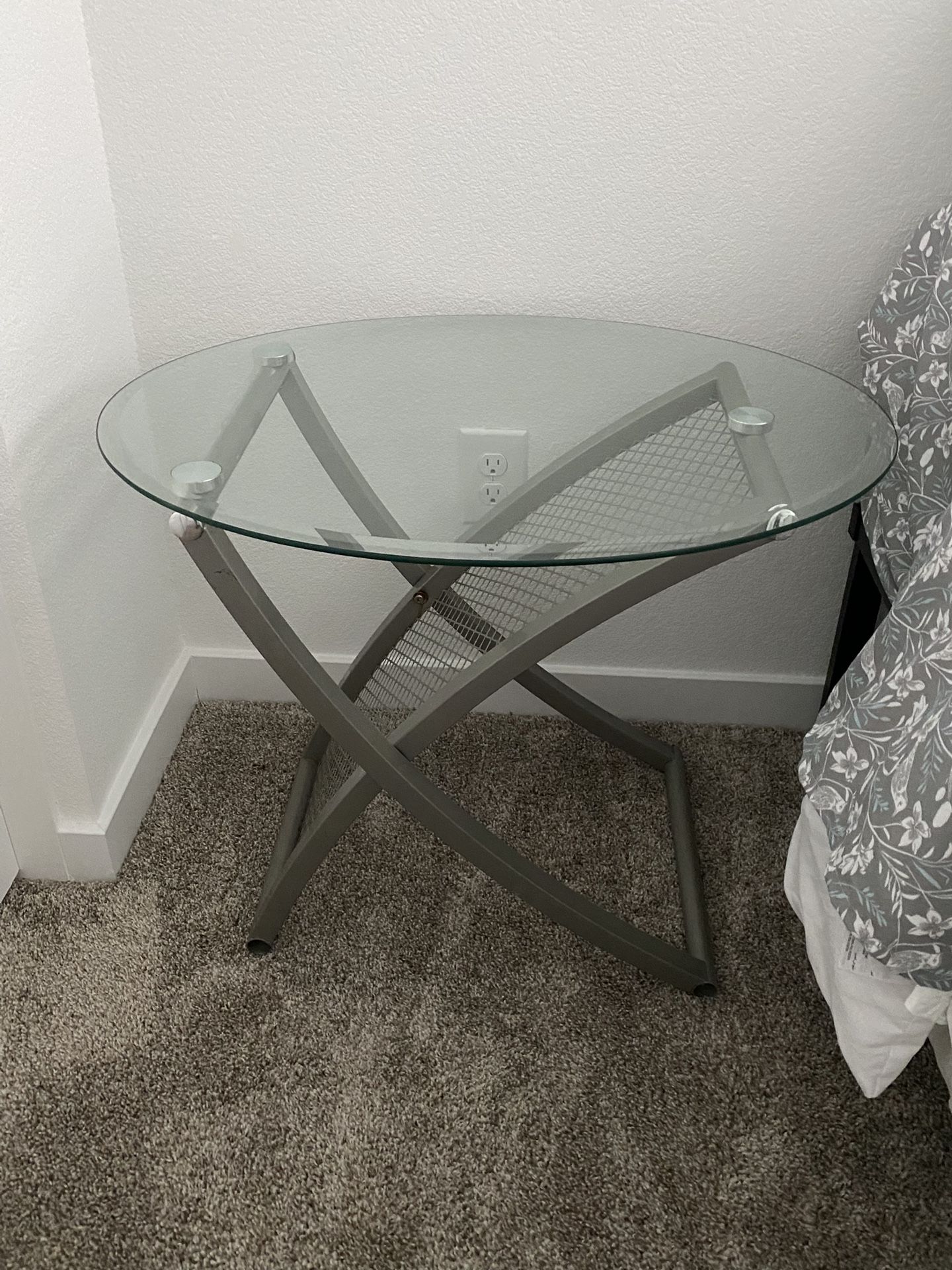 3 Pieces - 2 End Tables / Nightstands and Round Coffee table
