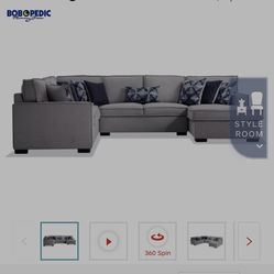 Sectional Grey Couch 