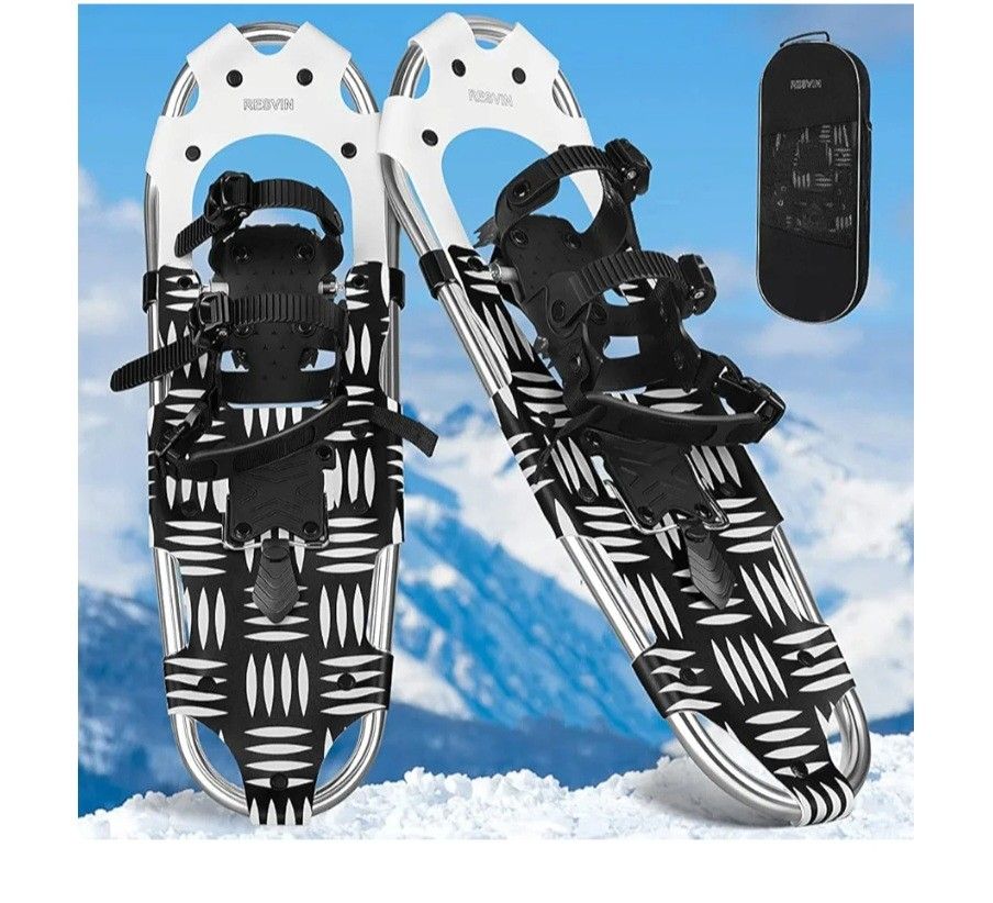 25" Snow Shoes, Lightweight Aluminum Snowshoes for