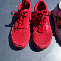 Red Vans size 13 Children 