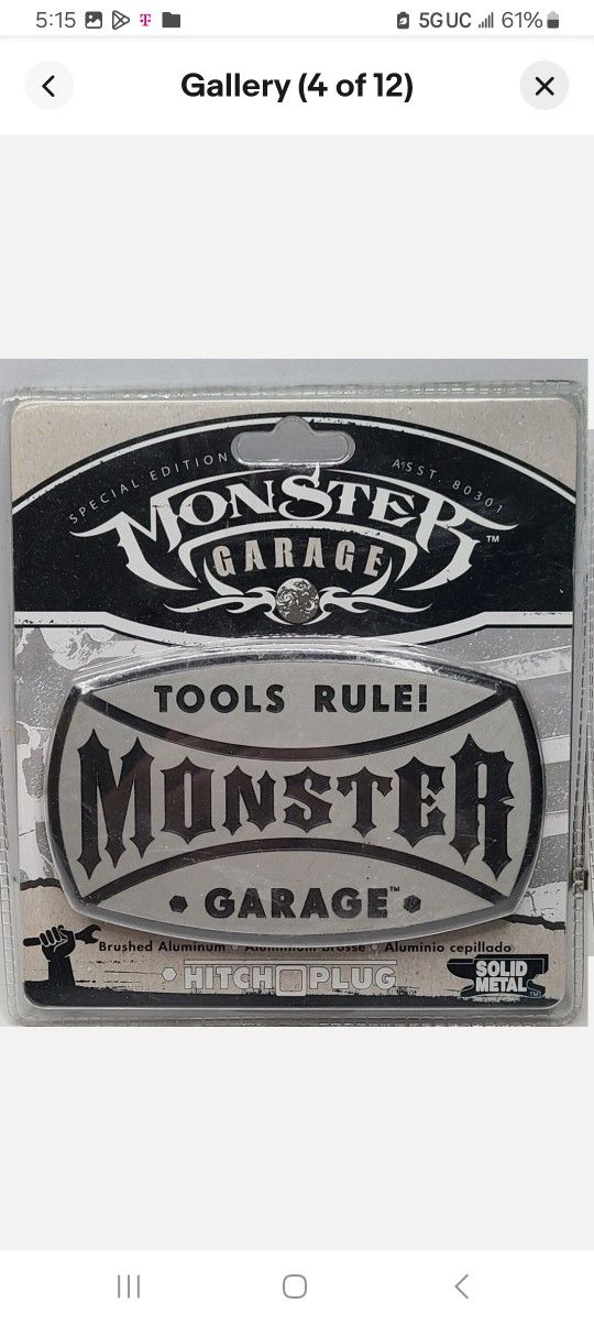Hitch Plug "Monster Garage Tools Rule"