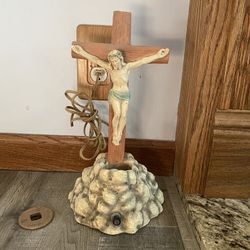 Vintage 50’s Religious TV Lamp