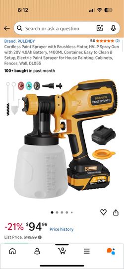 Cordless Paint Sprayer with Brushless Motor