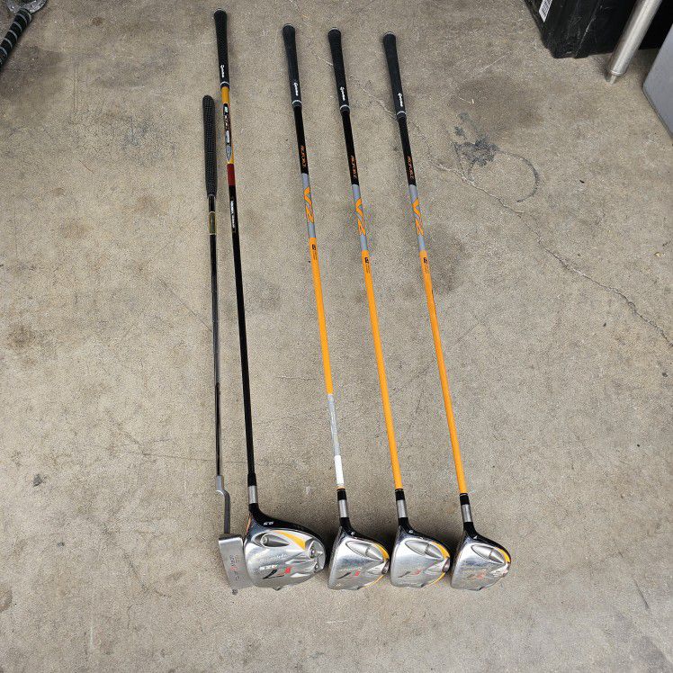 Taylormade Golf Clubs Driver Wood Putter Set of 5