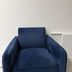 blue swivel chair