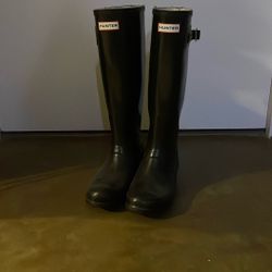 Tall black Hunter boots, Size 7