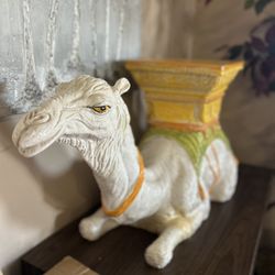 🐪 2. Mid-Century Italian Ceramic Camel Garden Seat / Bench