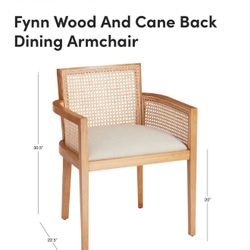 Dining Chairs World Market Fynn Wood Cane Back  6 Chairs 
