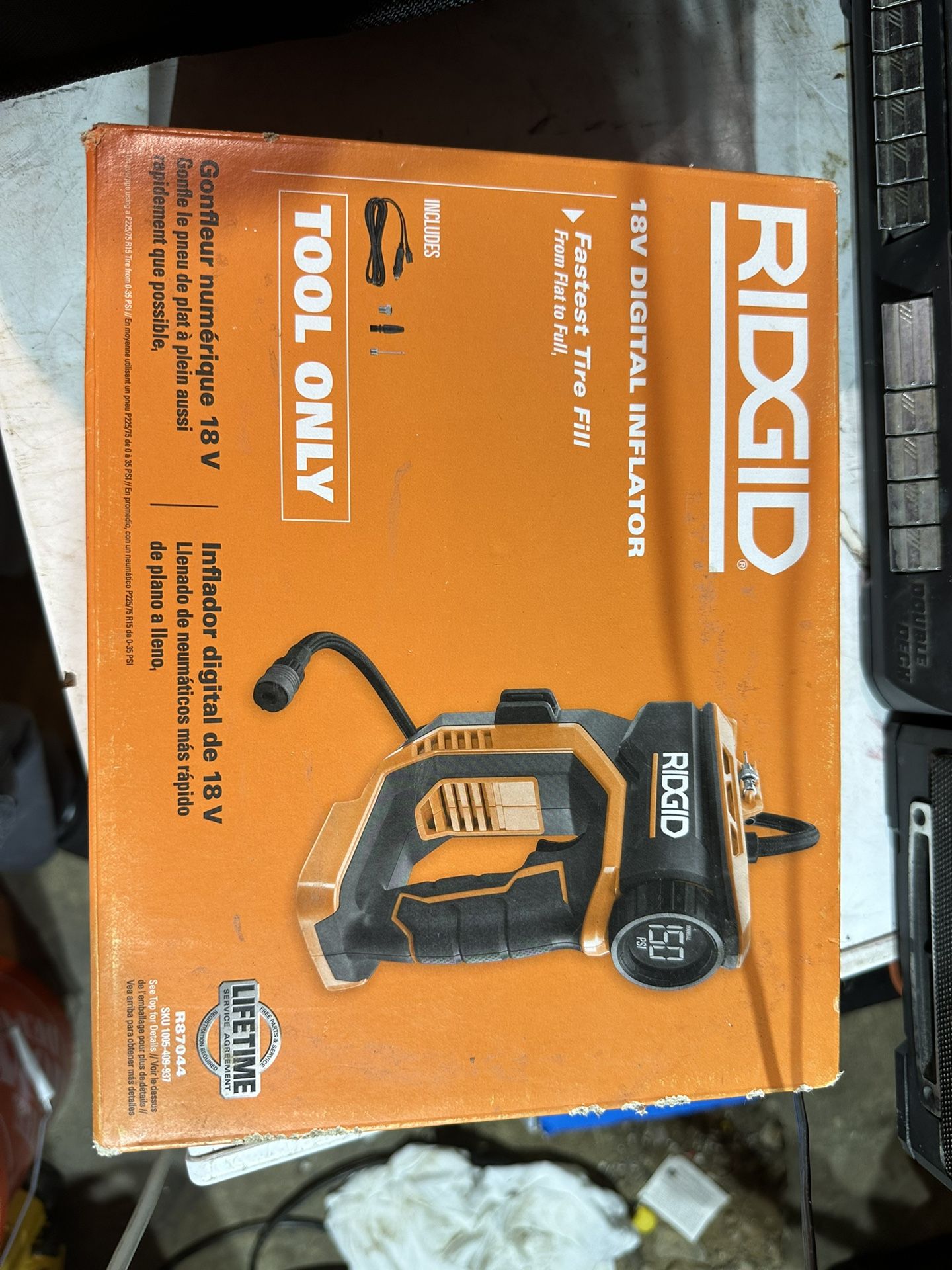 Ridgid 18v Digital Inflator New In Box 70$ 