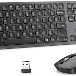 Space Gray Rechargeable Wireless Keyboard Mouse Combo