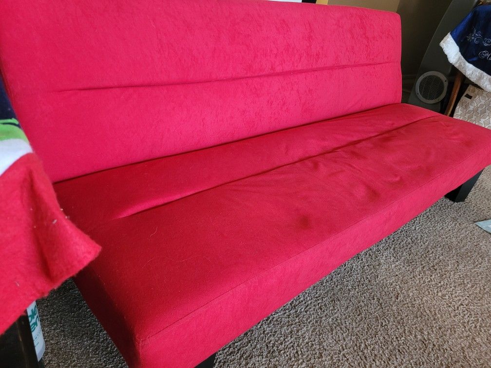 Studio Futon Red Upholstery